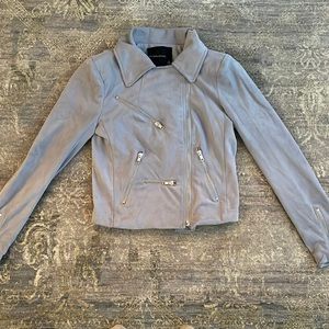 Grayish Blue, light weight cropped jacket. Perfect for winter to dress up/down